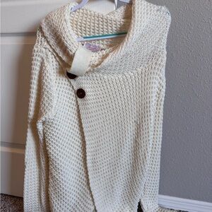 Chic Cream Cowl Neck Sweater